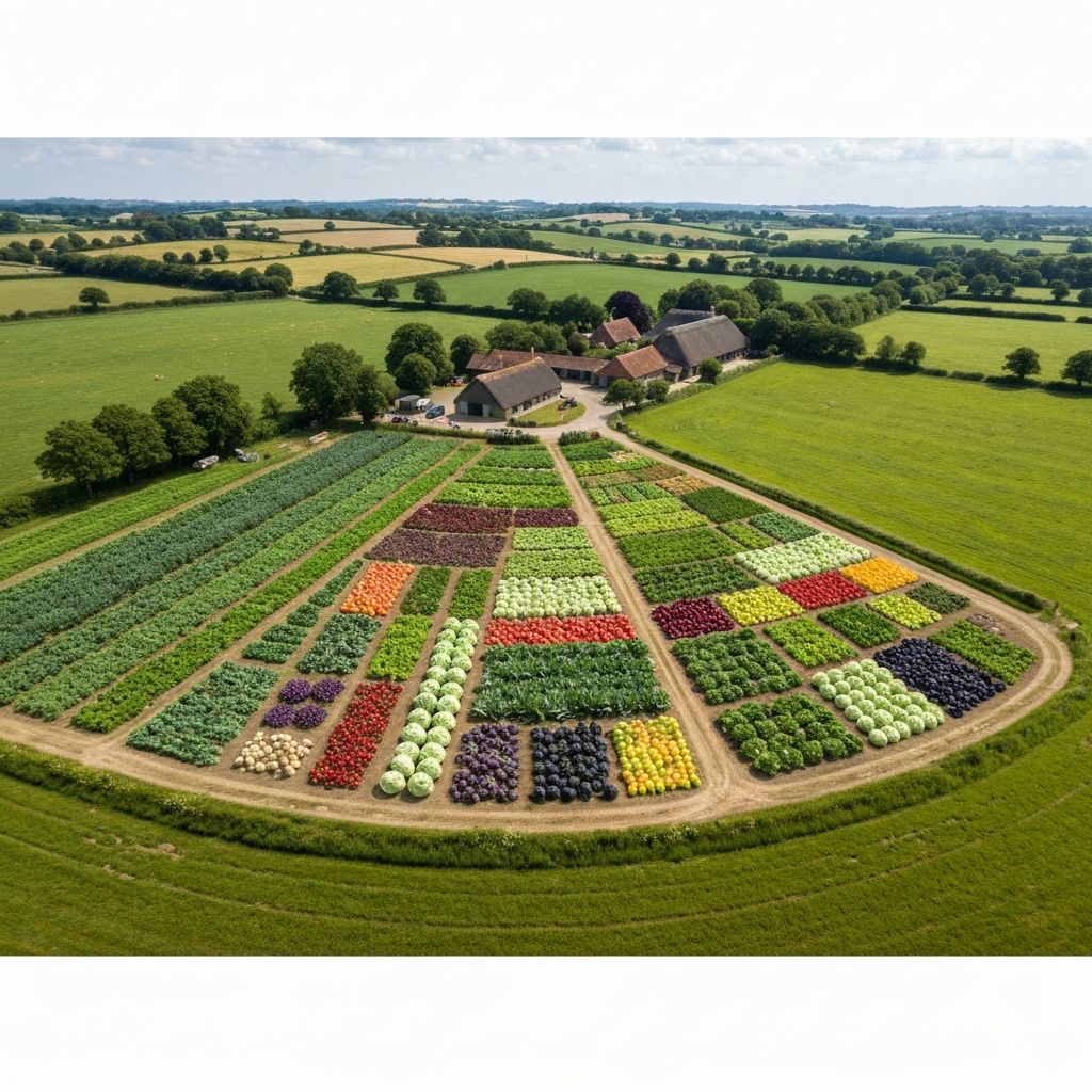 Fresh local vegetables and fruits from Wessex farms
